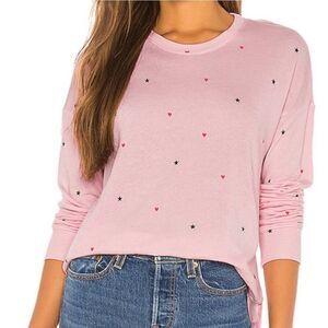 Sundry heart and star print sweatshirt